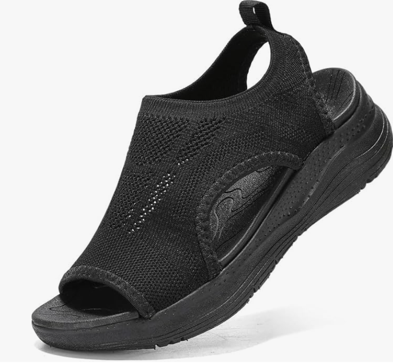 Black open-toe sandal
